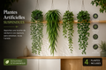 Lot de 4 Plantes Artificielles Suspendues – Feuillages Variés 🌿